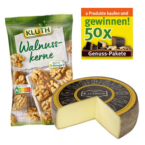 Tüte Walnusskerne von KLUTH mit Käse von KALTBACH