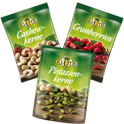 KLUTH Beutel Cranberries, Cashewkerne und Pistazien